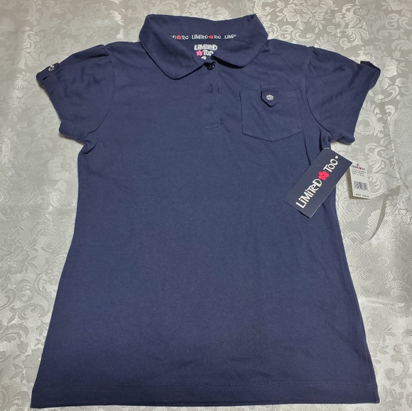NWT 2 Pack Limited Too Girls School Uniform shirts size 14/16 - Picture 2 of 2